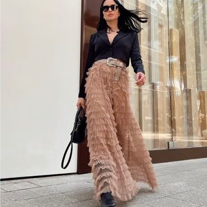 Seta Apparel tulle maxi skirt size S